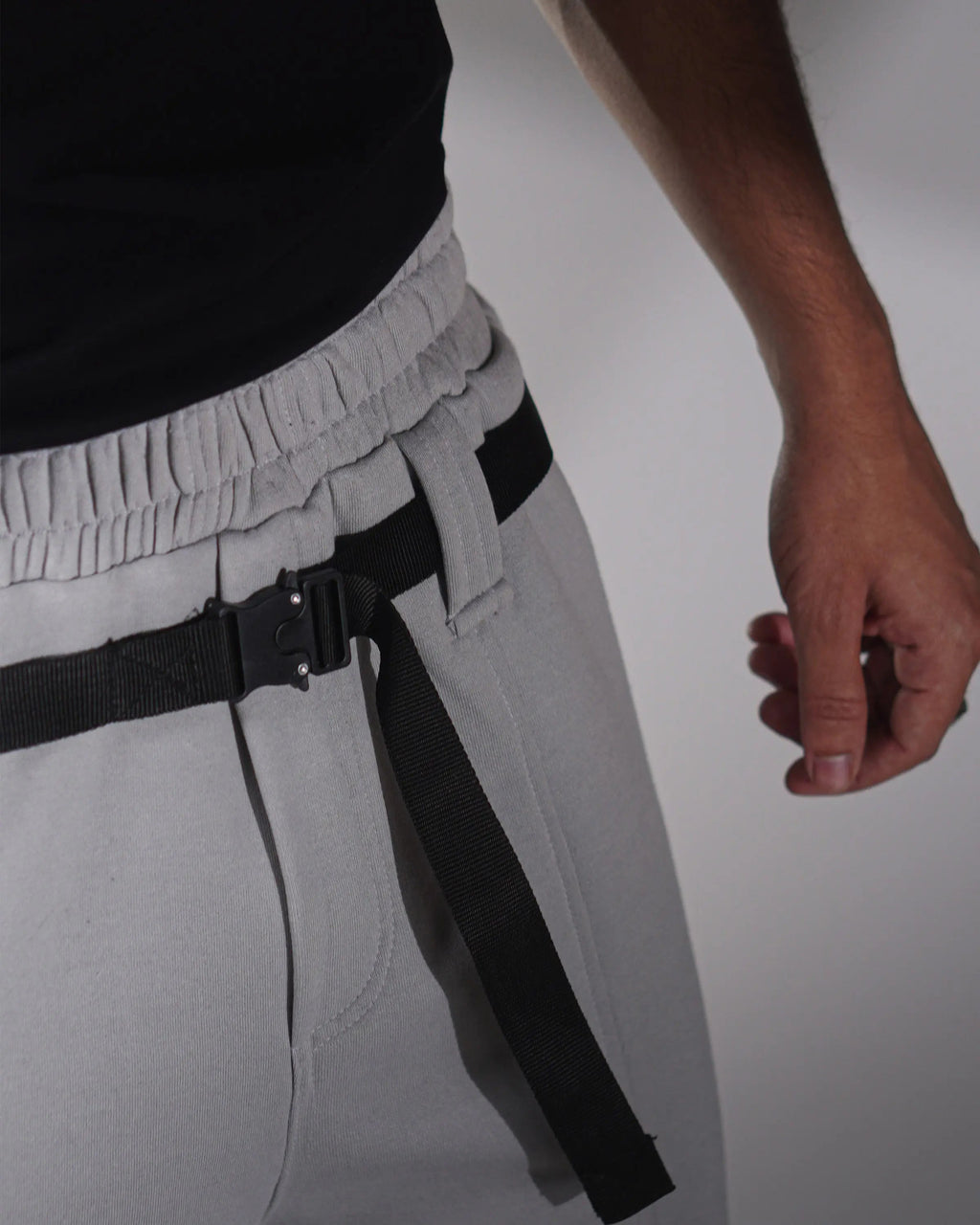 Zams Grey Baggy Fit Tech Sweatpant 002 ZAMS