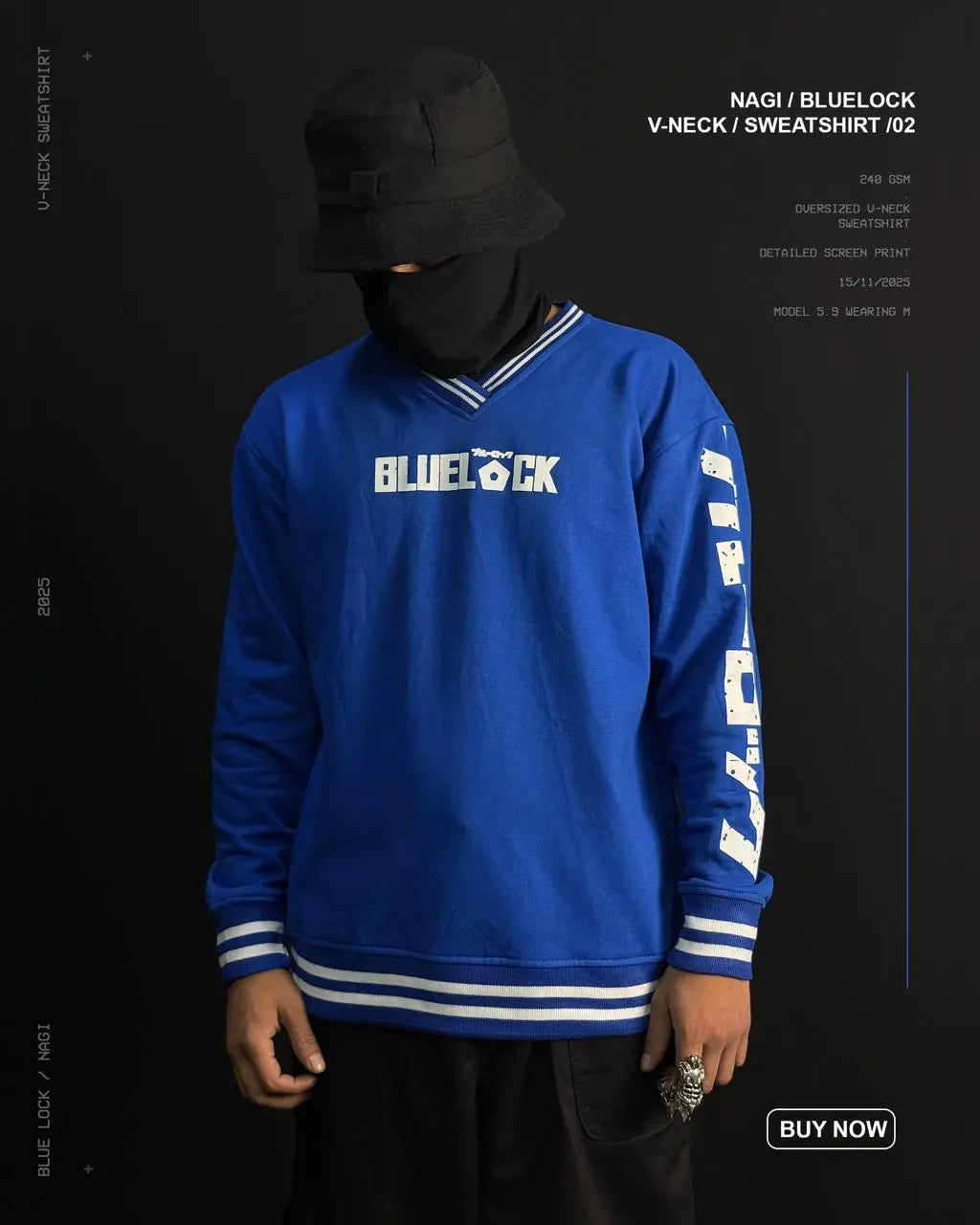 NAGI / BLUE LOCK / V-NECK SWEATSHIRT ZAMS