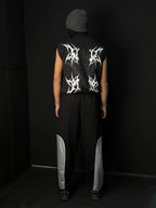 Zams Black and Grey Baggy Trackpant ZAMS